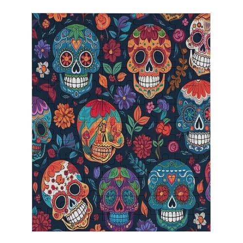 Sugar Skull - 1000 Teile Puzzle – - Hochauflösendes - Gelegenheitsspiel – 1000 Teile Holzpuzzle 120 von Generic