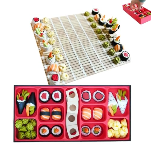 Sushi Chess - Das Schachspiel mit Sushi-Thema, Sushi-Matten-Schachbrett, 2026 neues 3D-gedrucktes Schachspiel, Sushi-Roller-Schachfiguren, Strategiespiel for Erwachsene Sushi Chess - Das Schachspiel mit Sushi-Thema, Sushi-Matten-Schachbrett, 2026 neues 3D-gedrucktes Schachspiel, Sushi-Roller-Schachfiguren, Strategiespiel for Erwachsene von Generic