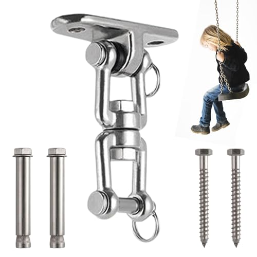 Swing Bracket - Universall Swing Mount, Durablee Playset Accessory | 360 Grad drehbarer Edelstahl-Schaukelaufhänger, multifunktionale Schaukel-Hardware für Baumschaukeln, -Schaukeln, Indoor von Generic