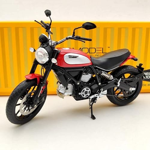 TSM 1/12 für Ducati Scrambler Icon 803CC 2015 Rosso TSMMC004 Rot Motorrad Druckguss Modell Spielzeug Auto Limited Edition Kollektion von Generic