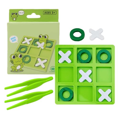 Tac Toe Brettspiel, Tac Toe Familienspiel - Interaktive klassische Desktop-Brettspiele mit Spaß,Familienspiele, Partygeschenke, kompaktes Reisespielzeug, Indoor-/Outdoor-Spiel für Erwachsene und Kinde von Generic