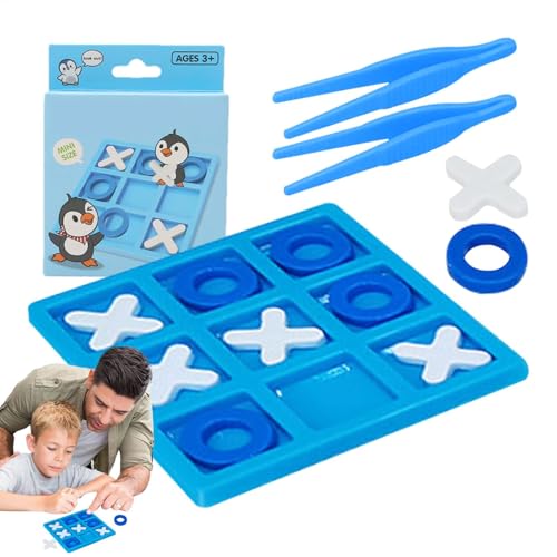 Tac Toe Brettspiel - Tac Toe Familienspiel, Klassisches pädagogisches Desktop-Strategiespiel | Tragbare Familienspiele, Denktraining, Reisespielzeug für Erwachsene und Kinder, Spieleabend von Generic