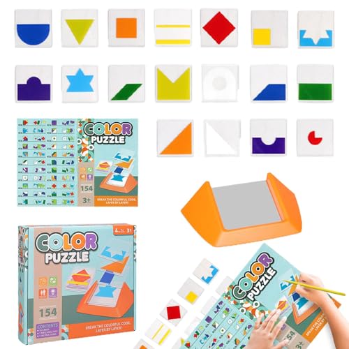 Tangram Puzzle Book - Musterblockbuch, Formpuzzle -Musterblöcke | Kinder logische Logik -Argumentation von Rätseln, Eltern für Eltern Interaktive Brettspiel Aktivitäten für Kinder von Generic