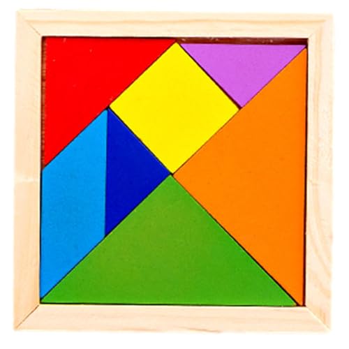 Tangram Puzzle Game - Holz Tangram Puzzle Travel Games für Kinder im Auto, Bunte Form-Muster Jigsaw Lernspielzeug Geschenk Tangram Puzzle Game - Holz Tangram Puzzle Travel Games für Kinder im Auto, Bunte Form-Muster Jigsaw Lernspielzeug Geschenk von Generic