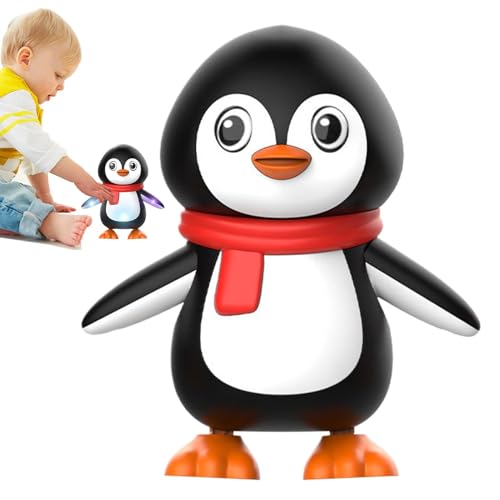 Tanzender Pinguin mit Musik – Pinguine Spielzeug für Kinder, elektrisches Spielzeug für Babys, Pinguin | tanzender kriechender Pinguin für Babys, mit Licht und Sound, buntes Lichtshow, Deve-Spielzeug von Generic