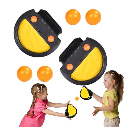 Taschenfangspielzeug, Schläger-Taschenball-Set | Pop Pass Catch Ball mit 4 Bällen | Spiel für Eltern und Kinder für Outdoor-Spiele, Spielzeug für Kinder von Generic