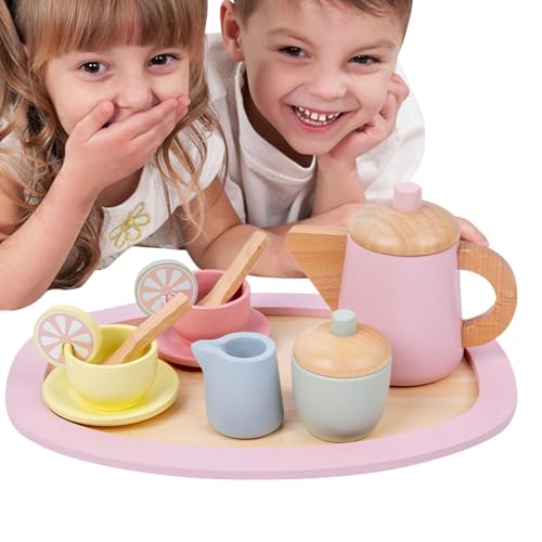 Tee-Party-Set aus , Teespiel für Kleinkinder | Teetassen für Kleinkinder, Tee-Kuchen, wiederverwendbar, Lebensmittel, Handübungen von Generic