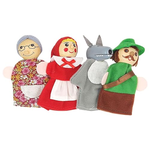 Tier-Fingerpuppen,Finger-Familienpuppen - 4 Stück Fingerpuppe zum Geschichtenerzählen - Lernhilfe, niedliche Fingerpuppen im Tierstil für Kinder, Shows, Schulen von Generic