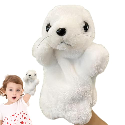 Tierhandpuppen,Handpuppen für Kleinkinder 1-3 - Große Seelöwen-Plüsch-Handpuppe,Multifunktionales Handpuppenspielzeug für die frühe Bildung von Kindern, Komfort für Babys, Eltern-Kind-Interaktion von Generic