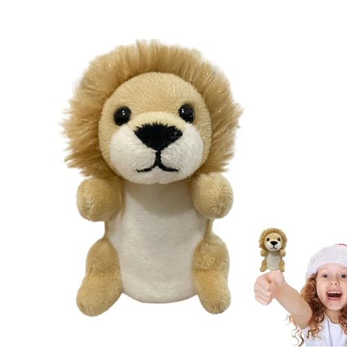 Tierhandpuppen,Tierpuppen für Kinder - Tiger-Fingerpuppen - Niedliche Tiger-Fingerpuppen, weiche Plüsch-Nilpferd-Handpuppen für Kleinkinder von Generic