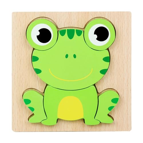 Tierpuzzle aus Holz, 3D-Tierpuzzle aus Holz - Lernpuzzle für Kleinkinder,Multifunktionales Kleinkind-Lerntier-Puzzle, Frühlern-Puzzlespielzeug für Kinder von 4–6 Jahren von Generic