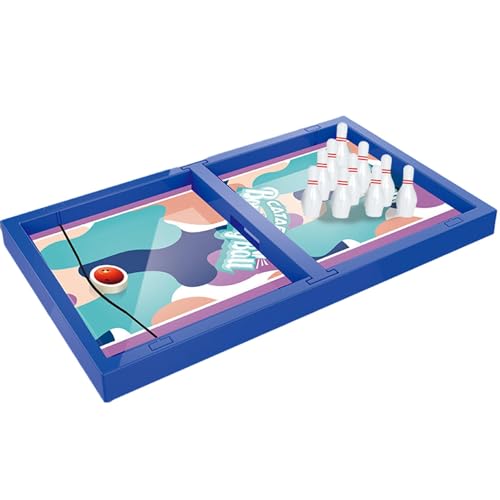 Tisch-Bowling-Spielset,Tisch-Bowling-Spielset - Desktop-Spiel Kleines Bowlingspielzeug - Tisch-Bowling-Spielzeug für den Innenbereich, Schreibtischzubehör für Kinder, alle Altersgruppen, Freunde von Generic