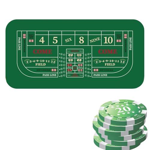 -Tischdecke – Poker-Tischplatten, Spieltisch-Abdeckung | Tragbare Holdem-Pokermatte, Holdem-Gummi-Poker-Obermatte für Pokerpartys, Spendenaktionen, Themenpartys, 47,24 x 23,62 Zoll von Generic