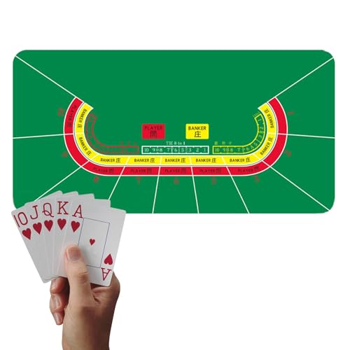 -Tischdecke – Poker-Tischplatten, Spieltisch-Abdeckung | Tragbare Holdem-Pokermatte, Holdem-Gummi-Poker-Obermatte für Pokerpartys, Spendenaktionen, Themenpartys, 47,24 x 23,62 Zoll von Generic