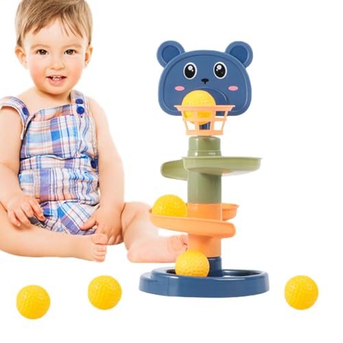 Toboggan Ball Toy - Turblinant Drop and Roll Tower - Bälle Rampen Wirbelnde Stack Und Werfen Spiel Für Kleinkinder, Aktivitätsspielzeug von Generic