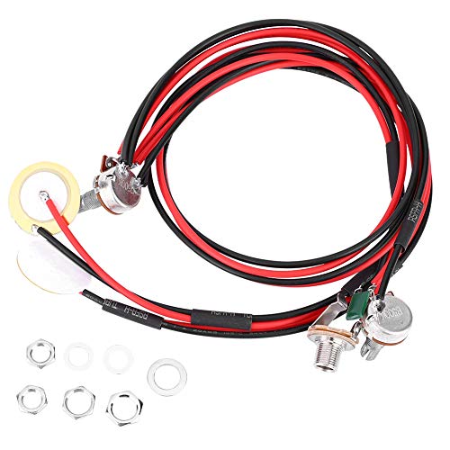 Tonabnehmer Piezo-Wandler, 6,35 Mm Audio-Ausgangsbuchse, Doppelter Piezo-Tonabnehmer mit Endstiftstecker für Akustikgitarre, Ukulele, Mandoline, Banjo von Generic