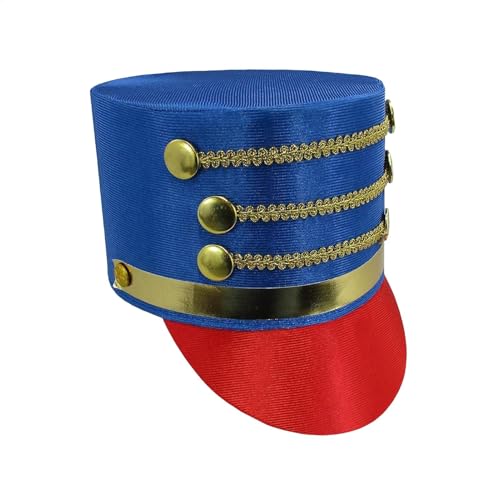 Toy Soldier Hut - Band Major Nutcracker Kostümhut | Cosplay-Accessoire für Erwachsene, Performance-Kopfbedeckung, militärischer Kleidungshut für Partys, Versammlungen, Theater, Urlaubsveranstaltungen, von Generic