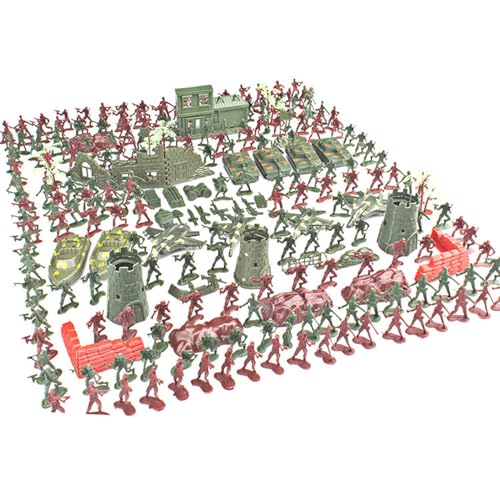 Toy Soldier Men, Interaktives Spielzeug, Multifunktionale Soldatenfigur, pädagogisches Spielset mit Erde und Flagge, Elite Force Army Act, 100 dekorative Soldaten-Waffen, Spielzeug-Set, für von Generic