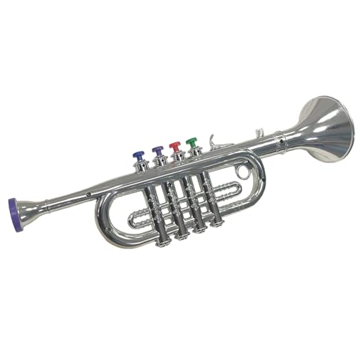 Trompete für Trompete, Musikspielzeug für Blasinstrumente mit 4 Farbtasten, Spielzeug für frühe Bildung mit lautem Klang Trompete für Trompete, Musikspielzeug für Blasinstrumente mit 4 Farbtasten, Spielzeug für frühe Bildung mit lautem Klang von Generic