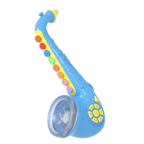 Trompetenspielzeug – elektrisches Saxophon für Kinder, lustiges Trompeten-Soundspiel | Klarinettenspielzeug, Musikinstrumente für Kinder, tragbares Lernspielzeug mit Licht und Ton, T-Spielzeug von Generic