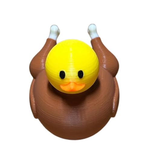 Truthahn-Ente – 3D-gedruckte Thanksgiving-Enten | Thanksgiving-Spielzeug für Kleinkinder | Thanksgiving-Themen-Enten | herbstt-Tischdekoration für Kleinkinder | Osterfeiern für Kinder und Erwachsene von Generic