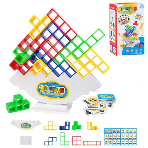 Tumble Giant Stapelspiel – lustiges Balance-Brettspiel for Familie, Reisen und Partys. Enthält 16/32/48/64 Bausteine, perfekt for interaktives Spielen zu Hause, bei Zusammenkünften oder unterwegs!(48p von Generic