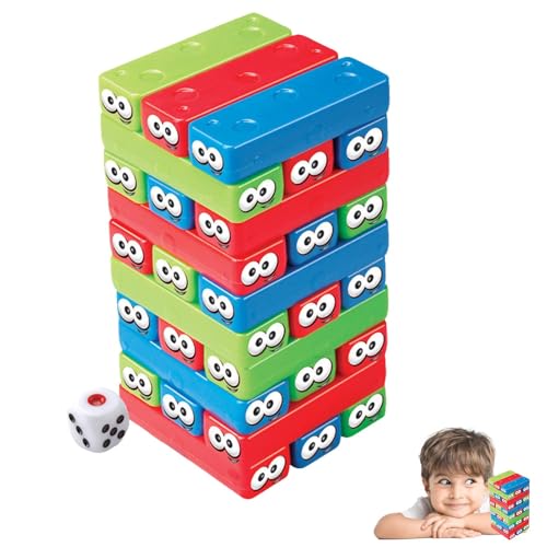 Turmbausteine, Balancierspiel, Holzbausteine ​​ - Spiel Balancierturm,Stapelbares Bodenspielset aus Holzklötzen für Mädchen, Kinder, Kinder von Generic