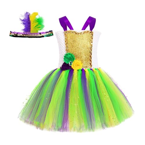 Tutu-Rock für Mädchen Karneval Karneval Mädchen Kleid DREI Farben Helle Seite Mit PompöSen Kleid Party Kleid Leistung Karneval Party Rock Tutu (Purple, L) von Generic