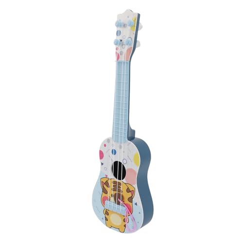 Ukulele-Musikspielzeug, Cartoon-Simulation, Ukulele-Instrumentenspielzeug, 4 Verstellbare Saiten, Ukulele-Gitarrenspielzeug für Im Vorschulalter ab 3 Jahren (Blue) von Generic