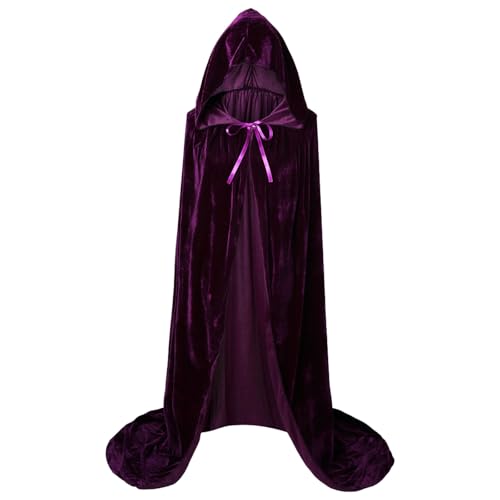 Umhang Vampir Damen, Kapuzenumhang Halloween Damen,Vampirumhang Lange Samt Cape Mantel Mit Schnürung Steampunk Umhangjacke Gothic Capelet Cosplay Uniform Mittelalter Pagan Kostüm Für Halloweenparty Umhang Vampir Damen, Kapuzenumhang Halloween Damen,Vampirumhang Lange Samt Cape Mantel Mit Schnürung Steampunk Umhangjacke Gothic Capelet Cosplay Uniform Mittelalter Pagan Kostüm Für Halloweenparty von Generic