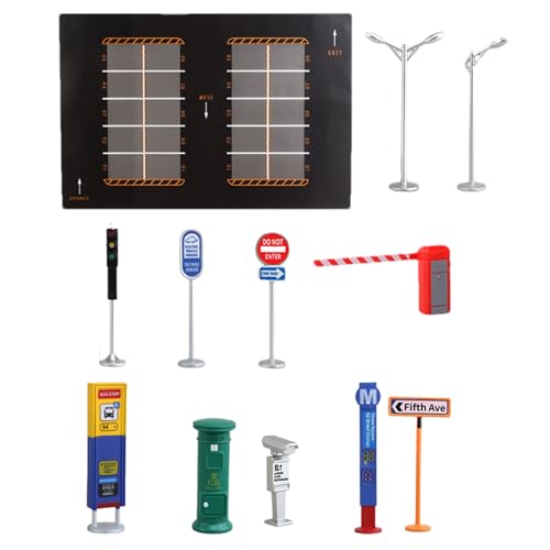 Urban Road Sign Model Set - Kid -freundliche Mini-Verkehrssignale und Warnschilder, Playtable Street Setup Accessory Pack | Portable City -Zahlen, interaktives Layout zum Lernen Urban Road Sign Model Set - Kid -freundliche Mini-Verkehrssignale und Warnschilder, Playtable Street Setup Accessory Pack | Portable City -Zahlen, interaktives Layout zum Lernen von Generic