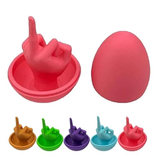 Urkomisches 3D-gedrucktes Mittelfinger-Ei – Überraschungs-Scherzgeschenk for Erwachsene, lustiger Osterstreich, einzigartiges Scherzgeschenk for Freunde, Familie und Liebste(5#) von Generic