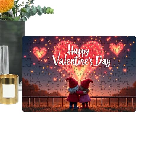 Valentinstag-Puzzle,Puzzle Valentinstag | STEM-Puzzlespielzeug | Family Night Brain Teaser Puzzle, Set mit 130 romantischen Puzzles für Erwachsene, farbenfrohes Lernpuzzle von Generic