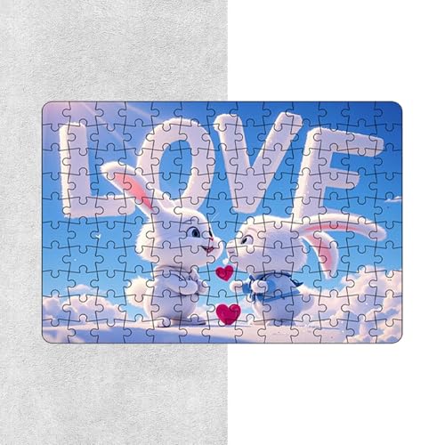 Valentinstagspuzzle, Holzpuzzle zum Valentinstag, niedliche Hasenpuzzle - Holzpuzzle zum Valentinstag, romantische Puzzle für ältere Kinder Valentinstagspuzzle, Holzpuzzle zum Valentinstag, niedliche Hasenpuzzle - Holzpuzzle zum Valentinstag, romantische Puzzle für ältere Kinder von Generic