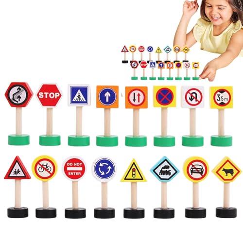 Verkehrszeichen für Kinder, Verkehrsspielzeug – 16 Straßenschilder für Kinder Spielen | Bausteine aus Holz, pädagogisches Lernspiel, frühes Lernspiel Verkehrszeichen für Kinder, Verkehrsspielzeug – 16 Straßenschilder für Kinder Spielen | Bausteine aus Holz, pädagogisches Lernspiel, frühes Lernspiel von Generic