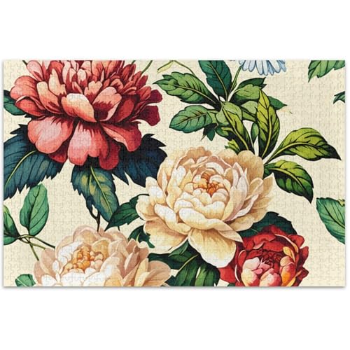 Vintage Floral Pfingstrose Gänseblümchen Blumen 500 Teile Puzzle für Erwachsene Weiße Elefanten Geschenke Einzigartige Puzzle Geschenke Blume Tier Malerei 500 Stück Vintage Floral Pfingstrose Gänseblümchen Blumen 500 Teile Puzzle für Erwachsene Weiße Elefanten Geschenke Einzigartige Puzzle Geschenke Blume Tier Malerei 500 Stück von Generic