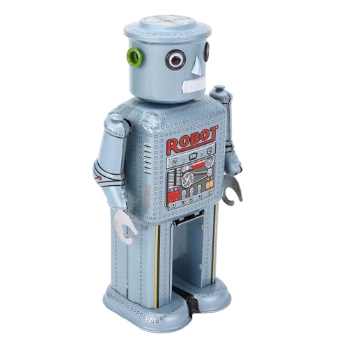 Vintage-Roboter Zum Aufziehen, Retro-Roboter Zum Aufziehen, Dekoratives Handgefertigtes Uhrwerk-Spielzeug aus Eisen für Café, Bar, Restaurant von Generic