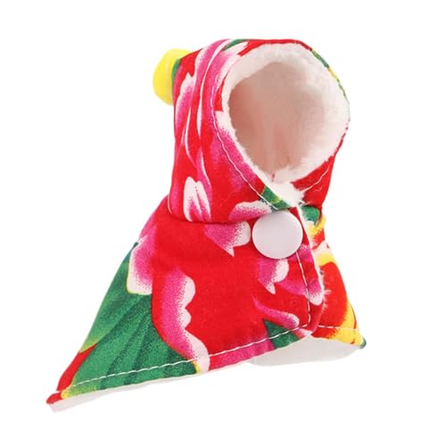 Vogelkap, Vogelmantel - Mantel mit Kapuze mit Blumendruck und , Cosplay Foto Requisiten, Plüsch Mantel für afrikanischen grauen Sittich Nymphensittich Vogelkap, Vogelmantel - Mantel mit Kapuze mit Blumendruck und , Cosplay Foto Requisiten, Plüsch Mantel für afrikanischen grauen Sittich Nymphensittich von Generic