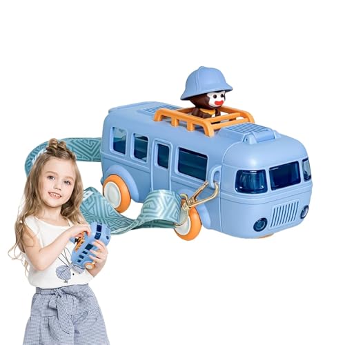 Wasserflasche Auto, Bus Wasserflasche | Cartoon Bus Trinkbecher für Kinder - Sommer Wasserflasche, Wasserspielzeug Krüge mit Schultergurt, Trinkhalm Wasserbecher für Campingausflüge für Kinder und von Generic