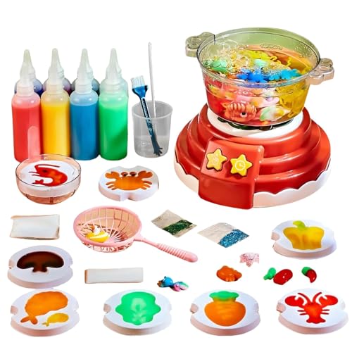 Wassergel-Bastelarbeiten, Magische Wassergeister, Magische 3D-Wassergeister, Magic Jelly-Kinderset Mit Topfset, Lichtern, Dynamischen Soundeffekten, Für Und Mädchen Ab 3 Jahren von Generic