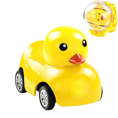 Watch Fernbedienungspfusspielzeug - 5,5 g niedliches Enten -Enten -RC -Auto LED -Licht | Silikongurt Fernbedienungsauto, USB -Lade -Rennspiel für und Mädchen von Generic