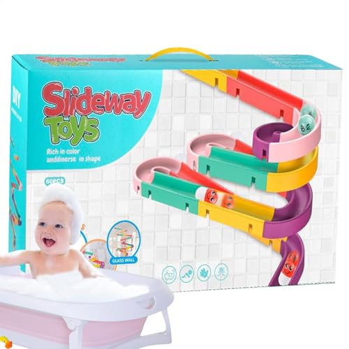 Water Slide Bath Rail Toys - Kinder Wandbadewanne Spielzeug, Interaktives Bildungsspielzeug Für Bildungswasser, Lustiges Duschspielzeug Für Kleinkinder, Badezeitunterhaltung Für Kinder, Heimspaß -Bad von Generic