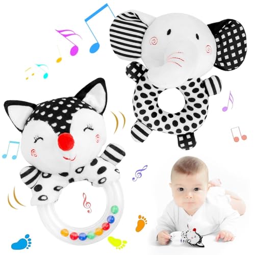 Weiche Rassel - Samt Stoff Baby Rasseln, Spielzeugrassel, Niedliche Und Farbenfrohe Tierische Teether, Eingebaute Rasseln Und BB Quietschen, Tierische Ohren Mit Raschelnpapier Für Home, Duschparty Fuc Weiche Rassel - Samt Stoff Baby Rasseln, Spielzeugrassel, Niedliche Und Farbenfrohe Tierische Teether, Eingebaute Rasseln Und BB Quietschen, Tierische Ohren Mit Raschelnpapier Für Home, Duschparty Fuc von Generic