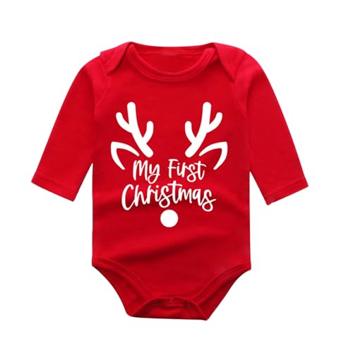 Weihnachten Baby Kostüm - Erstlingsausstattung Neugeborene Baby Weihnachten Outfit Strampler Pullover Baby Mütze Weihnachten Baby Nikolaus Kostüm Weihnachten Kinderkostüme Für Kinder Baby Neugeborene von Generic