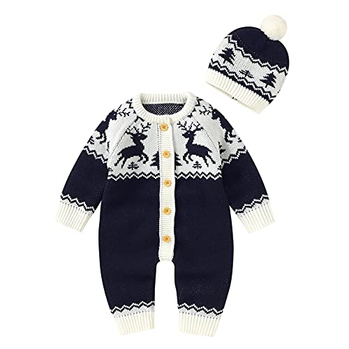 Weihnachten Baby Kostüm - Weihnachten Cosplay Kostüm Mein erstes Weihnachten Pullover Baby Mütze Weihnachten Baby Nikolaus Kostüm Weihnachts Kleid Kostüme 0-6 Monate Weihnachtsmannkostüm von Generic