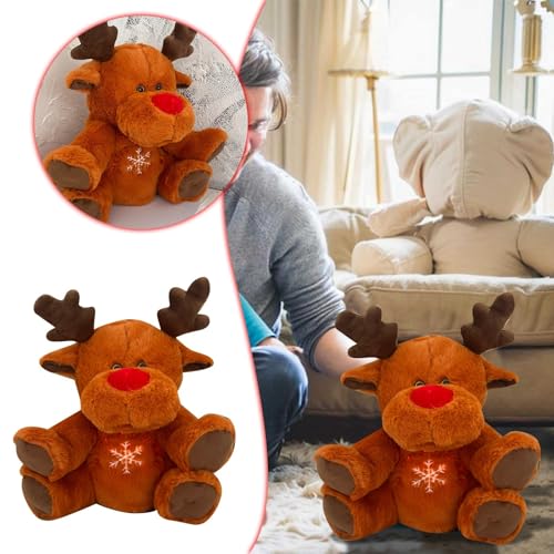 Weihnachts-Atmungslicht mit Vier Geschwindigkeiten, beruhigendes Schlafgeräusch, Mond-Atmung, süßes Spielzeug, Musik beruhigt das Baby beim Einschlafen, Weihnachten Urd802 (Orange, One Size) von Generic