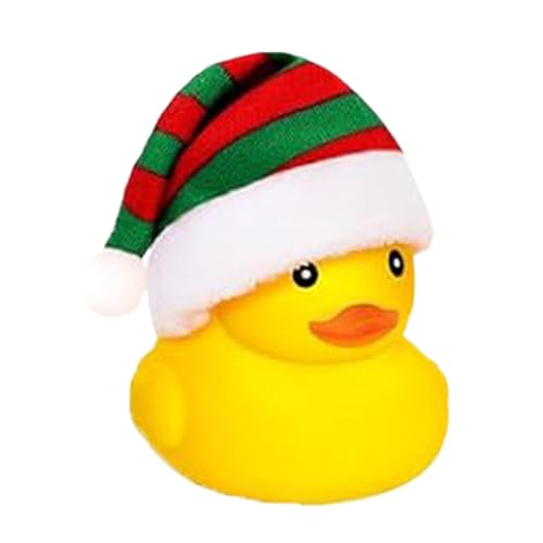 Weihnachts-Gummi-Ente – Spielzeug Aus Gummi-Ente | Entenspielzeug Mit Weihnachtsmütze, Tragbares Bad-Partyspielzeug, Lustige Badewanne, Schwimmende Quietscheente von Generic