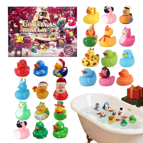 Weihnachtsenten, Weihnachten 24-Tage Rubber Duck Badeente Countdown, Badspielzeug Für Kinder Reisegeschenk Haus Dekoration Festtagsaktivität Weihnachtsenten, Weihnachten 24-Tage Rubber Duck Badeente Countdown, Badspielzeug Für Kinder Reisegeschenk Haus Dekoration Festtagsaktivität von Generic