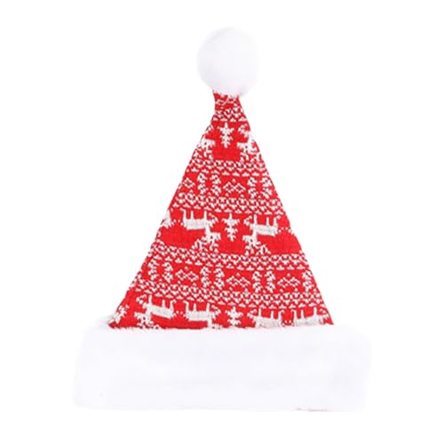 Weihnachtsmütze Nikolausmütze Damen Herren plüsche weihnachtsmann Erwachsene Weihnachtsmann Mütze Nikolausmütze Plüsch Unisex Kappe für Baby Kleinkind Kinder Geschenk Weihnachtshut (One Size) von Generic