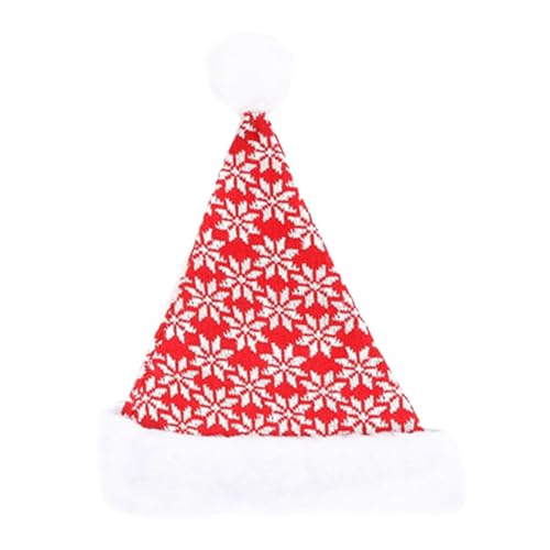 Weihnachtsmütze Nikolausmütze Damen Herren plüsche weihnachtsmann Erwachsene Weihnachtsmann Mütze Nikolausmütze Plüsch Unisex Kappe für Baby Kleinkind Kinder Geschenk Weihnachtshut (Red, One Size) von Generic